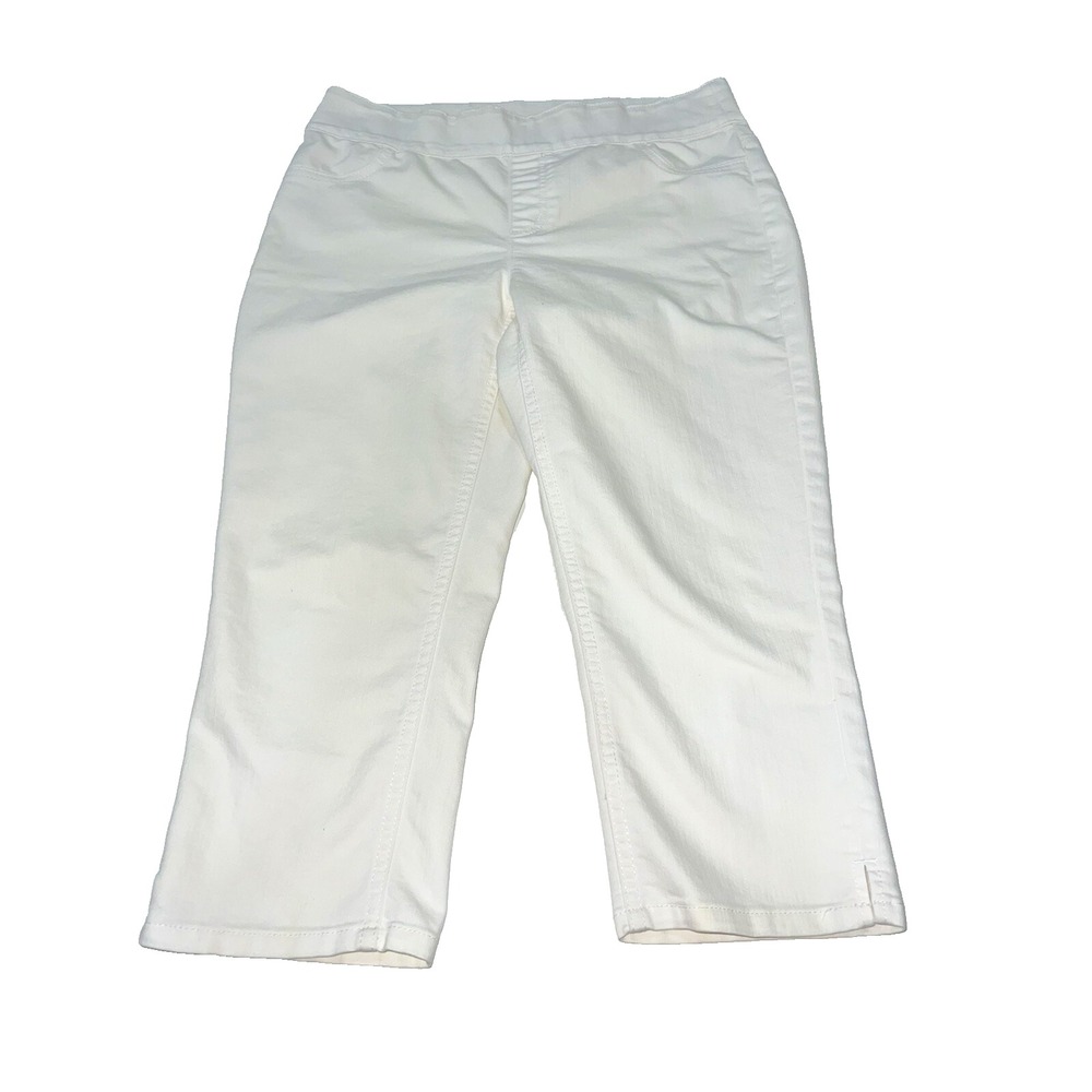 Chico's White Pull-On Jegging Pants Elastic Waist Size 0.5 US 6 Stretch